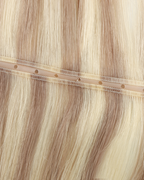 Micro-ring Weft Hair Extensions - Dark Ash Blonde #14 + Ash Silver Blonde #60A
