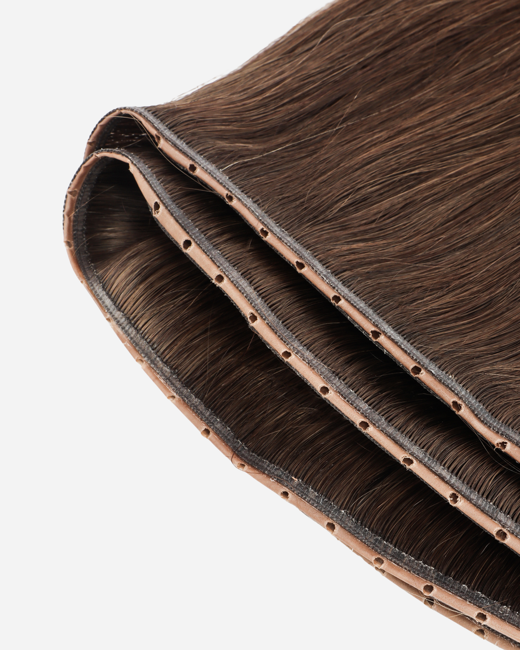 Micro-ring Weft Hair Extensions - Medium Dark Brown #4