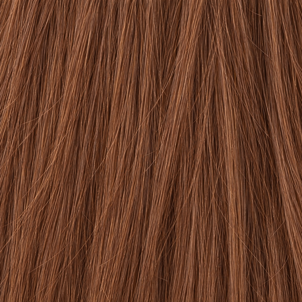 Invisible Tape Weft Dark Auburn #33 close-up haarkleur en natuurlijke haarstructuur