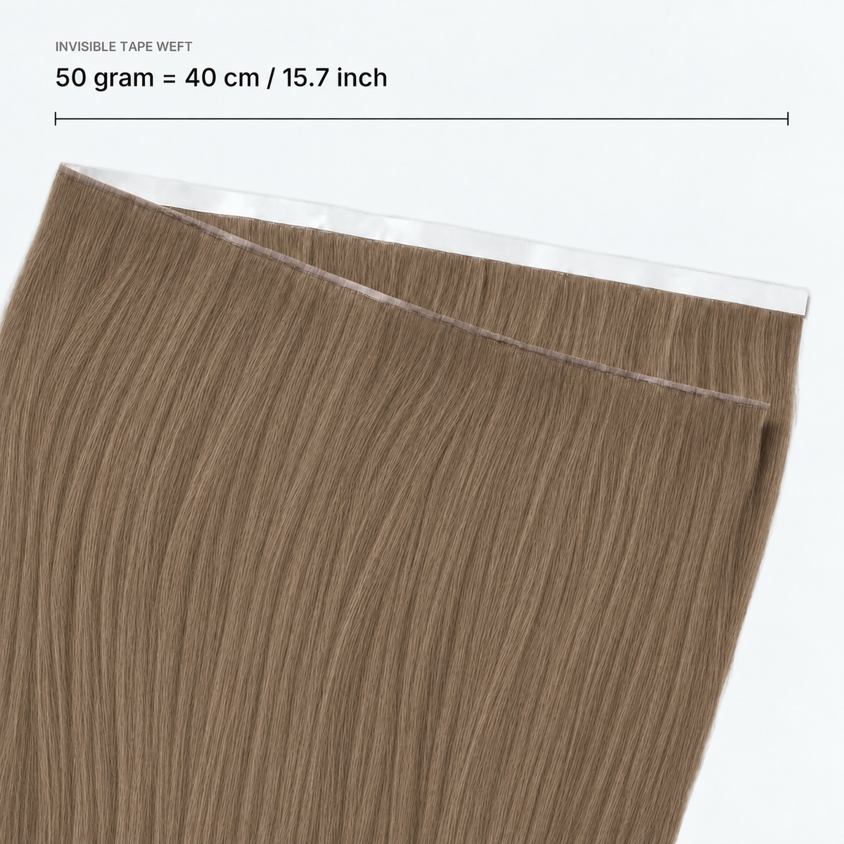 Invisible Tape Weft Dark Blonde #18 egale kleur lengte en breedte