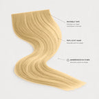 Invisible Long Tape-in Hair Extensions - Golden Blonde #24 – invisible tape, 100% echt haar, aanbrengen in 15 minuten
