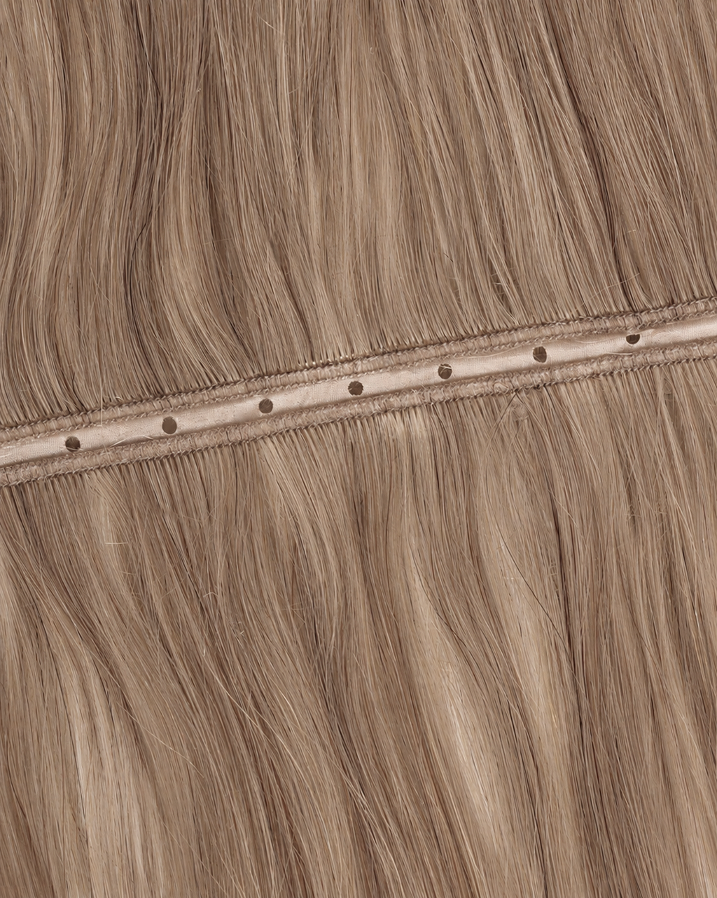 Hole Weft - Light Ash Brown #10 – openliggende weft met gaatjes in het midden