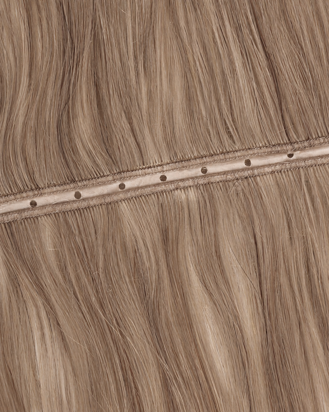 Hole Weft - Light Ash Brown #10 – openliggende weft met gaatjes in het midden