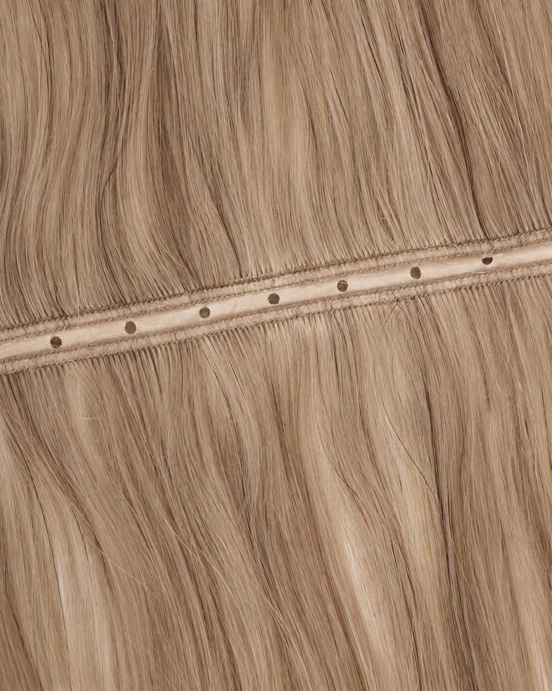 Hole Weft - Golden Brown #12 – openliggende weft met gaatjes in het midden
