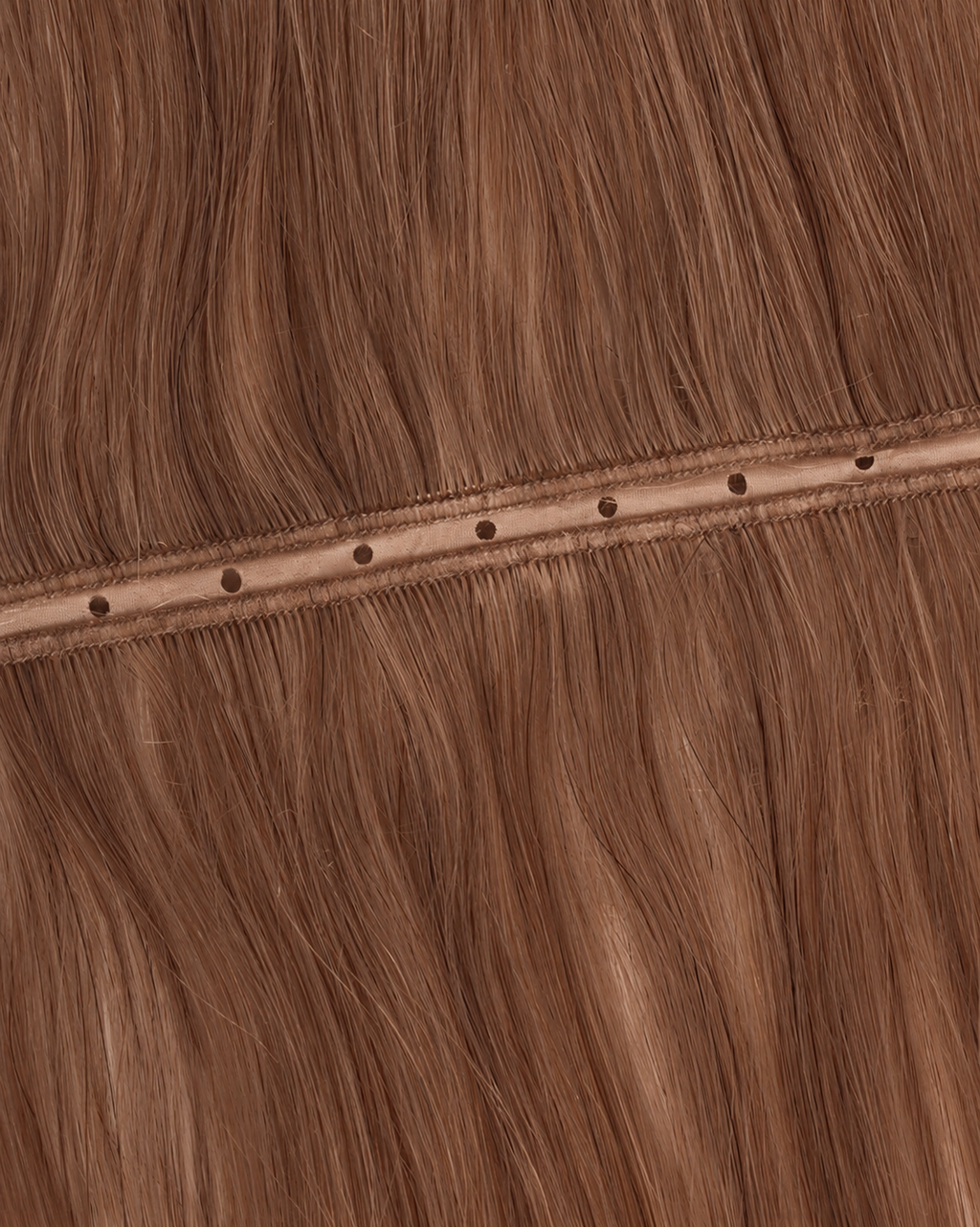 Hole Weft - Dark Auburn #33 – openliggende weft met gaatjes in het midden