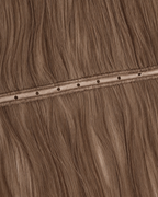 Hole Weft Chestnut Brown #6 – openliggende weft met gaatjes in het midden