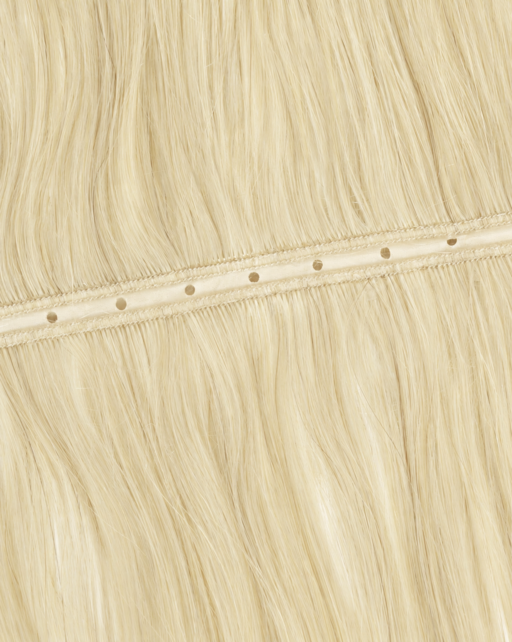 Hole Weft - Bleach Blonde #613 – openliggende weft met gaatjes in het midden