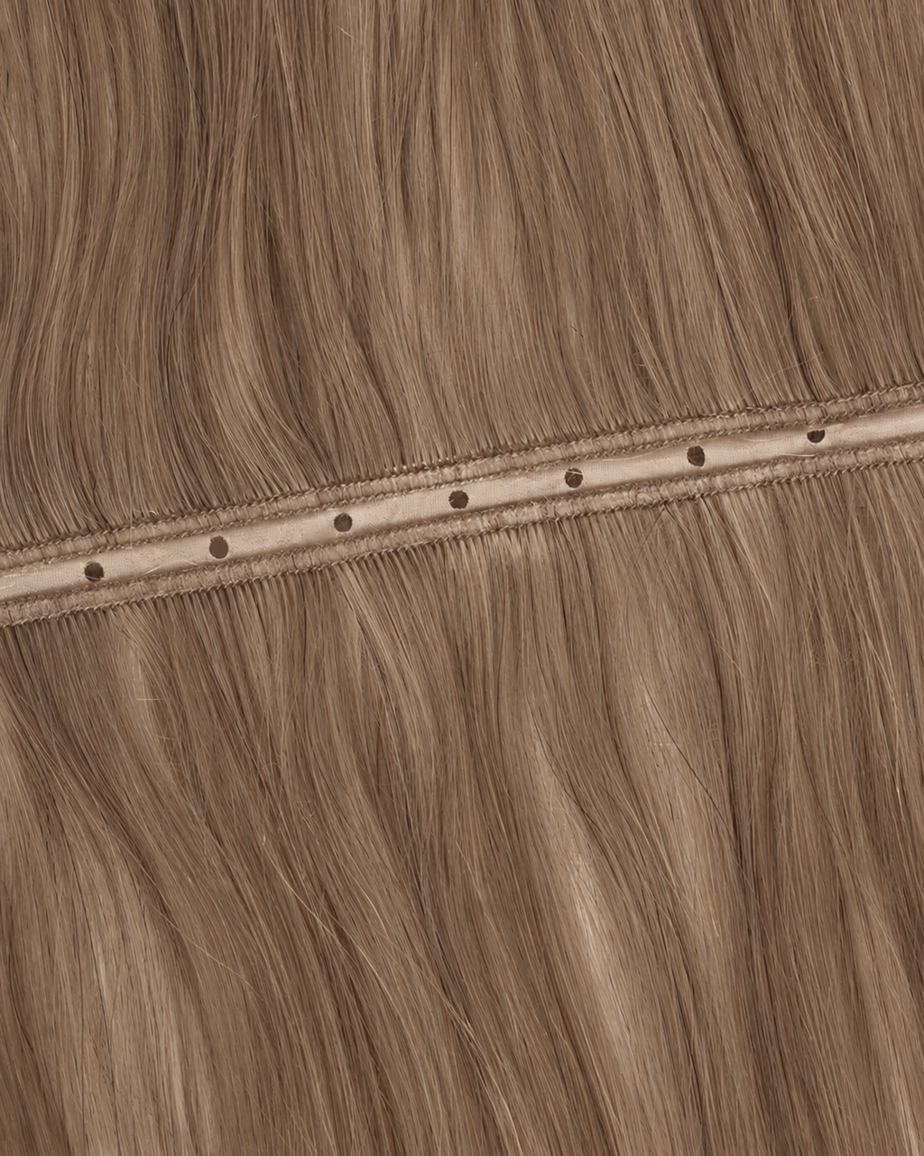 Hole Weft - Light Brown #8 – openliggende weft met gaatjes in het midden