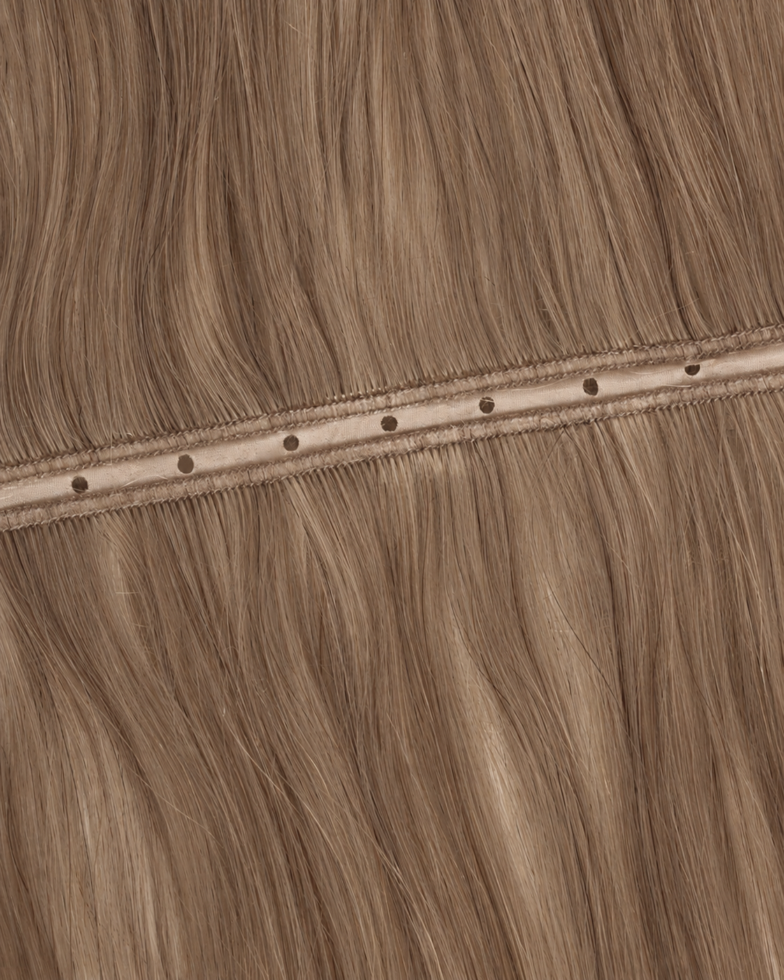 Hole Weft - Light Brown #8 – openliggende weft met gaatjes in het midden