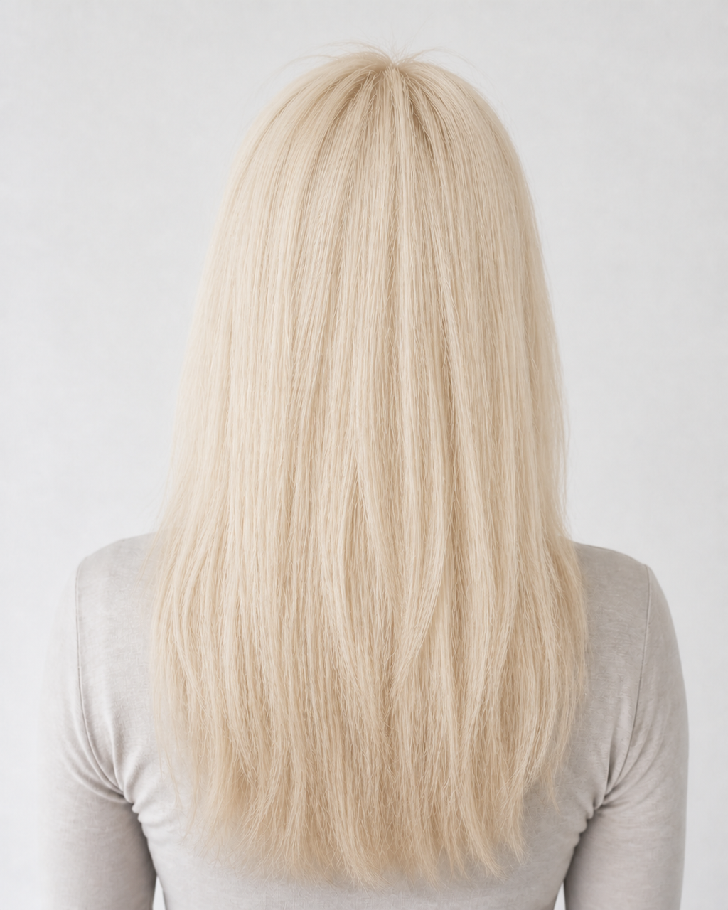 Invisible Long Tape-in Hair Extensions - Ash Silver Blonde #60A – na resultaat