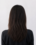 Invisible Long Tape-in Hair Extensions - Black Brown #1C – na resultaat