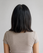 Invisible Long Tape-in Hair Extensions - Natural Black #1B – voor resultaat