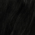 Premium Invisible Clip-in Hair Extensions - Jet Black #1 – close-up haarkleur en structuur