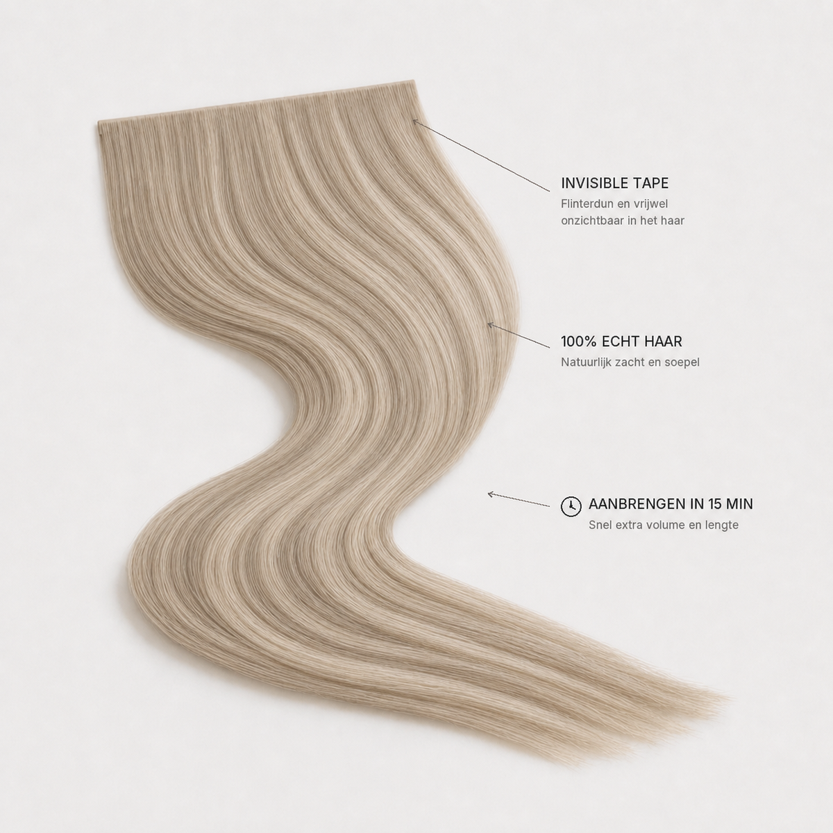 Invisible Tape Weft kleur 14-60a drie voordelen