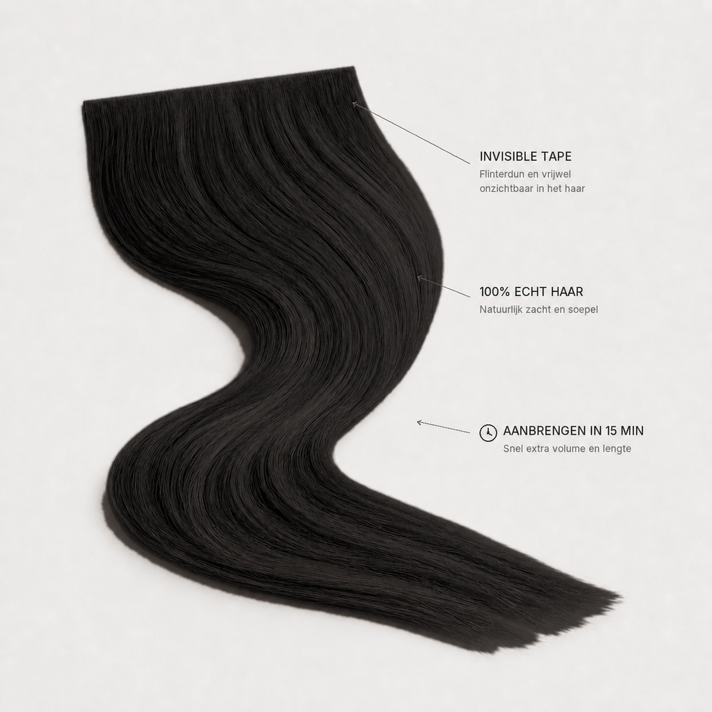 Invisible Tape Weft kleur 1b drie voordelen