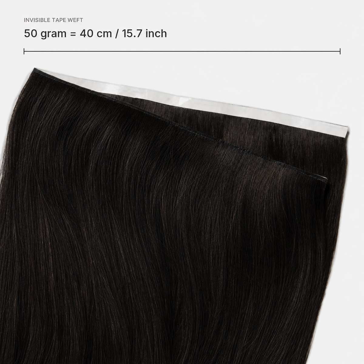 Invisible Tape Weft kleur 1c breedte en lengte