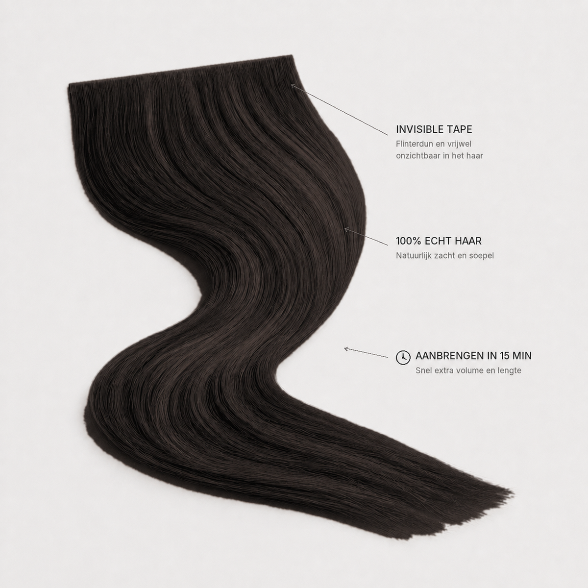 Invisible Tape Weft kleur 1c drie voordelen