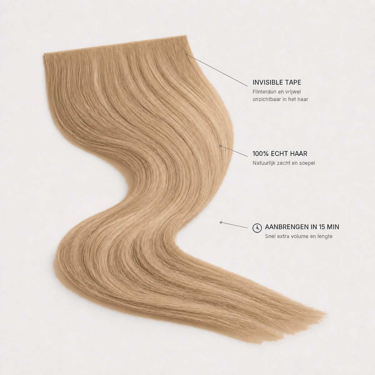 Invisible Tape Weft kleur 27 drie voordelen