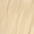 Invisible Long Tape-in Hair Extensions - Bleach Blonde #613 – close-up haarkleur en haarstructuur