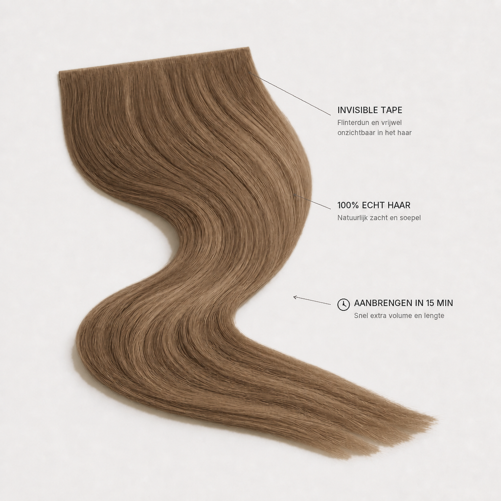 Invisible Tape Weft kleur 8 drie voordelen
