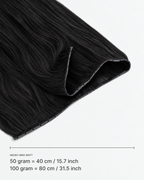 Micro-ring Weft #1 — 50 gram = 40 cm; 100 gram = 80 cm