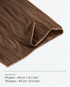 Micro-ring Weft kleur 12 — breedte: 50 gram = 40 cm / 15.7 inch; 100 gram = 80 cm / 31.5 inch