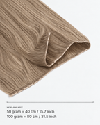 Micro-ring Weft kleur 14 — breedte: 50 gram = 40 cm / 15.7 inch; 100 gram = 80 cm / 31.5 inch