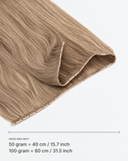 Micro-ring Weft kleur 16 — breedte: 50 gram = 40 cm / 15.7 inch; 100 gram = 80 cm / 31.5 inch