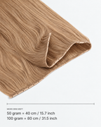 Micro-ring Weft kleur 27 — breedte: 50 gram = 40 cm / 15.7 inch; 100 gram = 80 cm / 31.5 inch