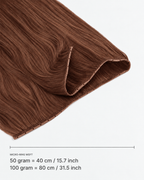 Micro-ring Weft kleur 33 — breedte: 50 gram = 40 cm / 15.7 inch; 100 gram = 80 cm / 31.5 inch