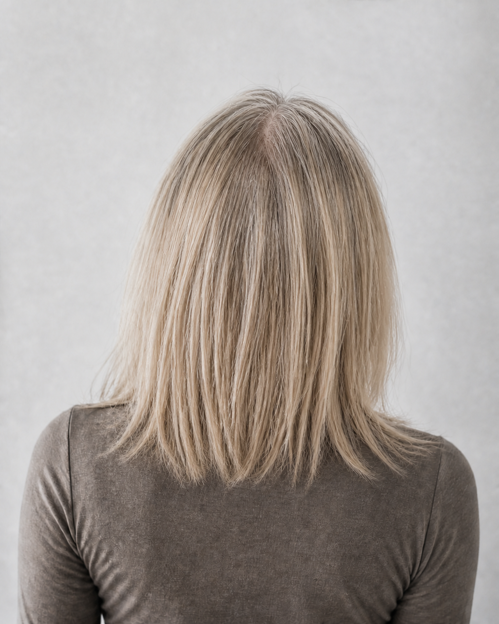 Invisible Tape Weft Mix #14/#60A – before met dun haar