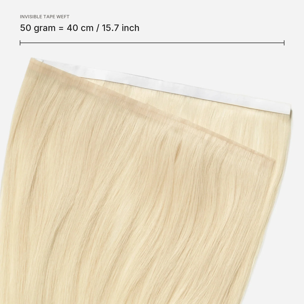 Invisible Long Tape-in Hair Extensions - Bleach Blonde #613 – 50 gram = 40 cm / 15.7 inch breed