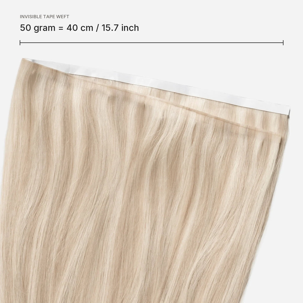 Custom kleur - Invisible Long Tape-in Hair Extensions – 50 gram = 40 cm / 15.7 inch breed
