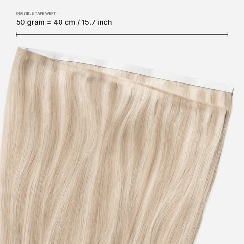 Custom kleur - Invisible Long Tape-in Hair Extensions – 50 gram = 40 cm / 15.7 inch breed