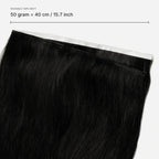 Invisible Long Tape-in Hair Extensions - Jet Black #1 – 50 gram = 40 cm / 15.7 inch breed